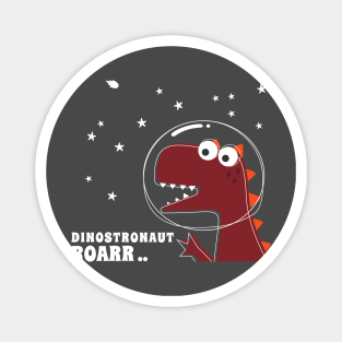 Cute Astronaut dinosaur. Magnet